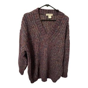 NWOT Cotton Emporium Metallic Shaker Stitch Sweater XL Purple
